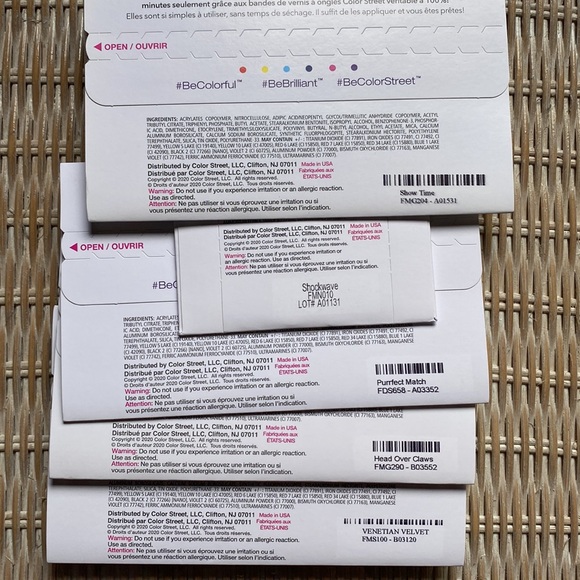 Pinky Red 5 set bundle of Color Street Nail Polish Strips - Picture 5 of 6